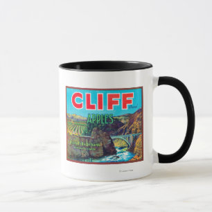 Cliff Apple Label - Chelan Falls, WA Mug