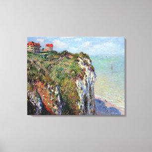 Cliff At Dieppe, by Claude Monet Canvas Print