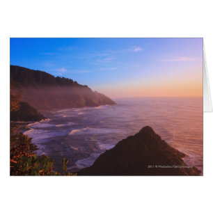 Cliff Coastal View In Oregon at Sunset