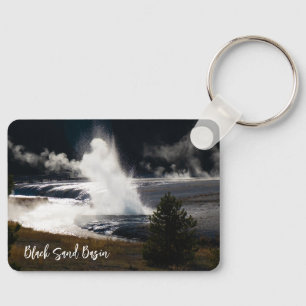 Cliff Geyser Eruption Black Sand Basin Yellowstone Keychain