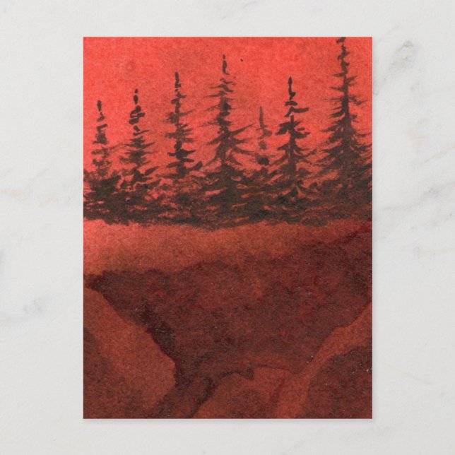 "Cliff Hanger #14" Country Roads Postcard (Front)