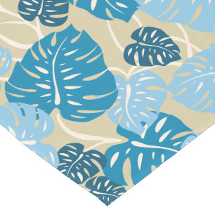 Cliff Hanger Hawaiian Monstera Leaf Short Table Runner