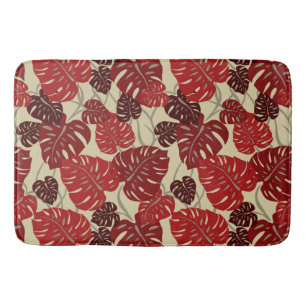 Cliff Hanger Hawaiian Tropical Monstera Leaf Bath Mat