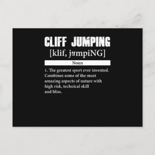 Cliff Jumping Definition Cliff Diving Gift Postcard