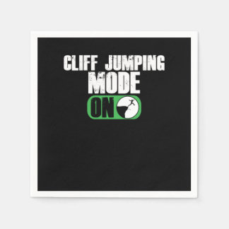 Cliff Jumping Mode On Cliff Jump Cliff Diving Gift Napkin