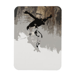 Cliff Jumping- Skateboarder Magnet