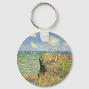 Cliff Walk at Pourville by Claude Monet Keychain