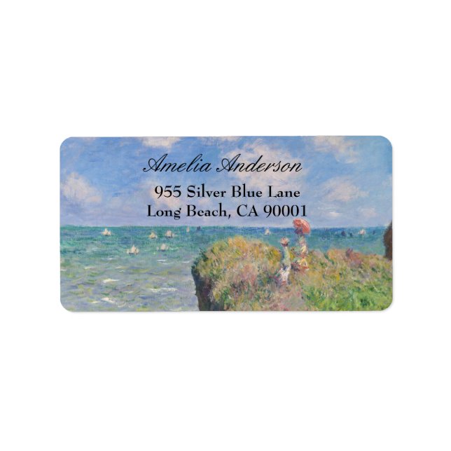 Cliff Walk at Pourville by Claude Monet Label (Front)