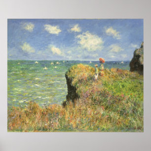 Cliff Walk at Pourville by Claude Monet Poster