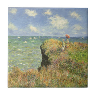 Cliff Walk at Pourville by Claude Monet Tile