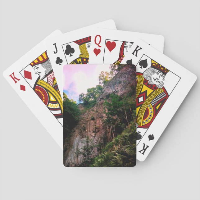 Cliff , with trees playing cards (Back)