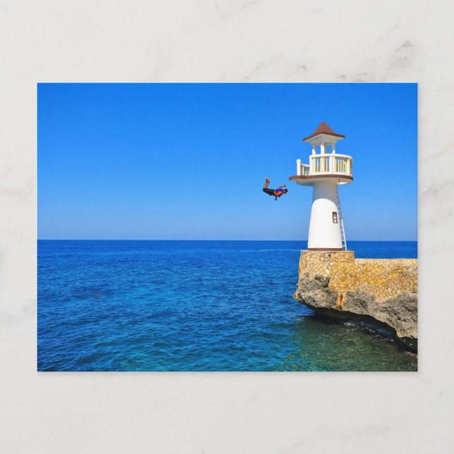 Cliffdiving in Negril, Jamaica Postcard (Front)