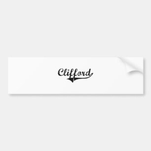 Clifford Classic Style Name Bumper Sticker