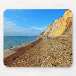 Cliffs and beach at Alum Bay Mouse Pad
