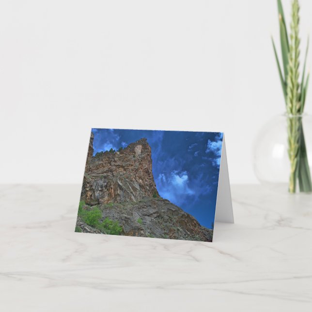 Cliffs and Clouds Note Card (blank) (Front)