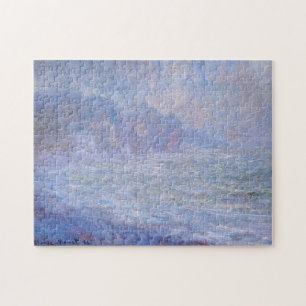 Cliffs at Pourville Rain Monet Fine Art Jigsaw Puzzle