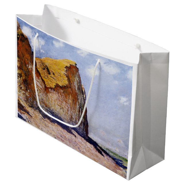 Cliffs Near Pourville Large Gift Bag (Front Angled)
