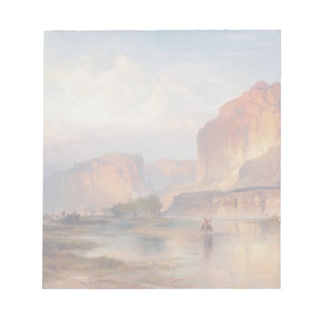 Cliffs of Green River - Thomas Moran (1874) Notepad (Front)