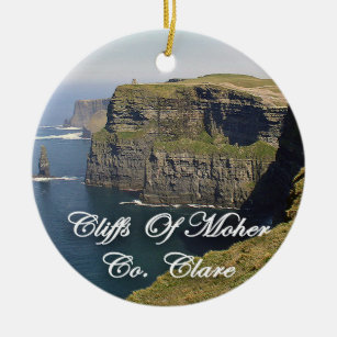 Cliffs Of Moher Ireland, Christmas Ornament, Ceramic Ornament