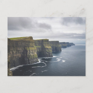 Cliffs of Moher, Ireland, Cloudy Postcard