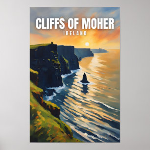 Cliffs of Moher Ireland Decorative Travel Art Poster