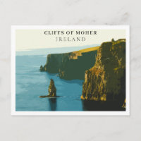 Cliffs Of Moher, Ireland Retro Style