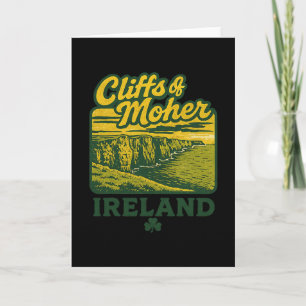 Cliffs Of Moher Ireland Retro Vacation Landmark So Card