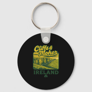 Cliffs Of Moher Ireland Retro Vacation Landmark So Keychain