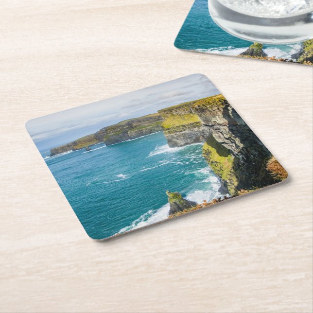 Cliffs of Moher, Ireland Square Paper Coaster (Angled)