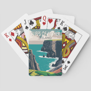 Cliffs of Moher Ireland Travel Art Vintage Playing Cards