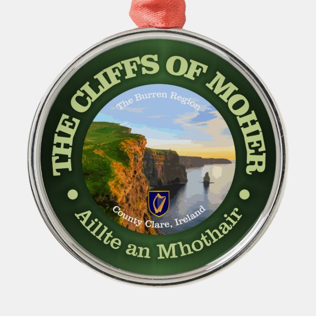 Cliffs of Moher Metal Ornament (Front)