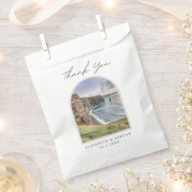 Cliffs of Moher Wedding Favour Ireland Thank You Favour Bag (Clipped)