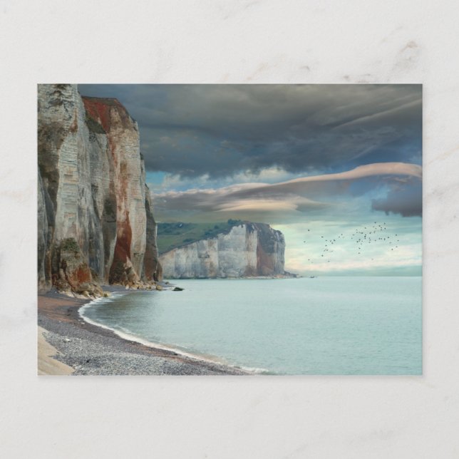 Cliffs of Normandy Seascape Postcard (Front)