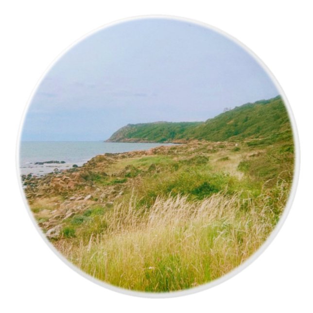 Cliffs of Skåne  - Southern Sweden Ceramic Knob (Front)