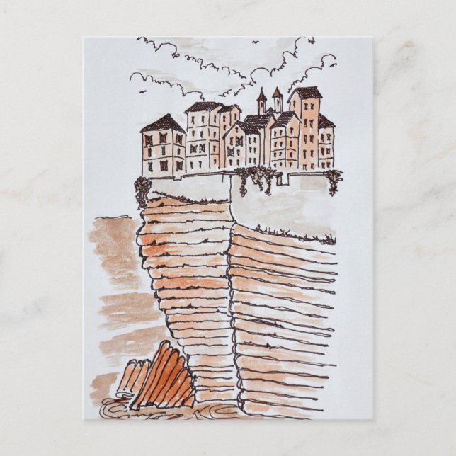 Cliffside city of Bonifacio, Corsica, France Postcard (Front)