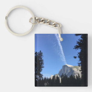 Cliffside Cloud Yosemite Blue Colour Photography Keychain