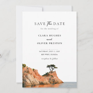 Cliffside Cypress Sunset Big Sur Coast Wedding Save The Date