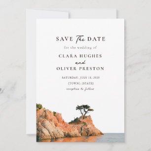 Cliffside Cypress Sunset Big Sur Coast Wedding Save The Date