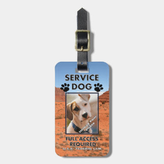 Cliffside Service Dog Photo ID Luggage Tag