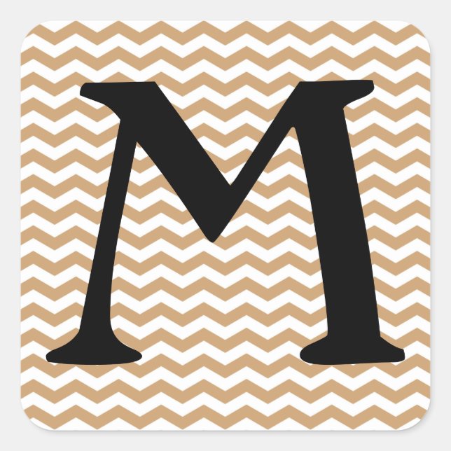 Clifton Beach Sand Wave Chevron Square Sticker (Front)