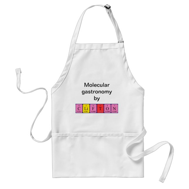 Clifton periodic table name apron (Front)