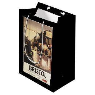 Clifton Suspension Bridge and Boats Medium Gift Bag