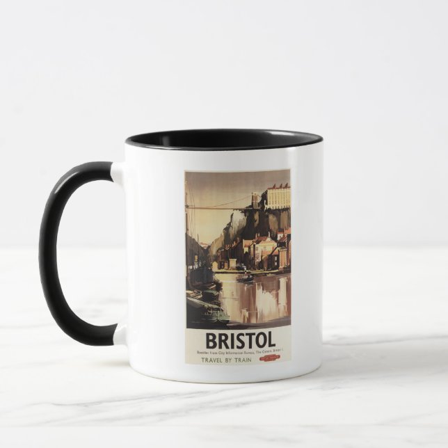 Clifton Suspension Bridge and Boats Mug (Left)