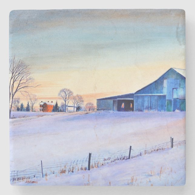 Clifty Creek Farm Stone Coaster (Front)