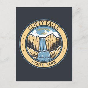 Clifty Falls State Park Indiana Badge Postcard