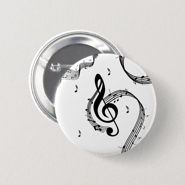 Climactic G Clef 2 Inch Round Button (Front & Back)