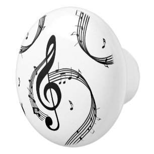 Climactic G Clef Ceramic Knob