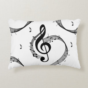 Climactic G Clef Music Accent Pillow