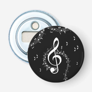 Climactic G Clef Music Black Bottle Opener