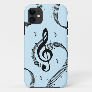 Climactic G Clef Music Blue iPhone 11 Case